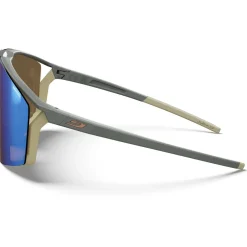 Julbo Trekkingbekleidung|Hochtourenbekleidung-- Edge Cover Reactiv S2-4 - Gletscherbrille Dark Brown / Brown / Blue Flash