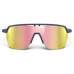 Julbo Fahrradbekleidung|Fahrradbrillen-- Frequency Reactiv LA S1-3 - Fahrradbrille Dark Violet / Yellow / Rose Gold