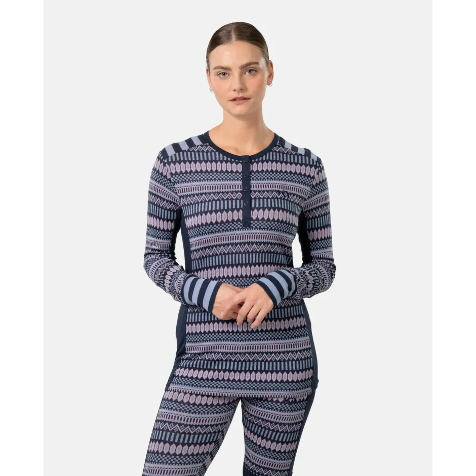 Kari Traa Skibekleidung|Merinounterwäsche-- Women's Åkle L/S - Merinounterwäsche Dark Navy Blue