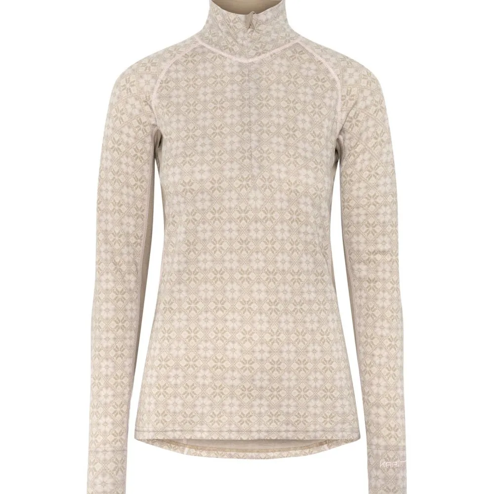 - Woen' Roe ight Haf Zip - erinounterwäche < Kari Traa Best