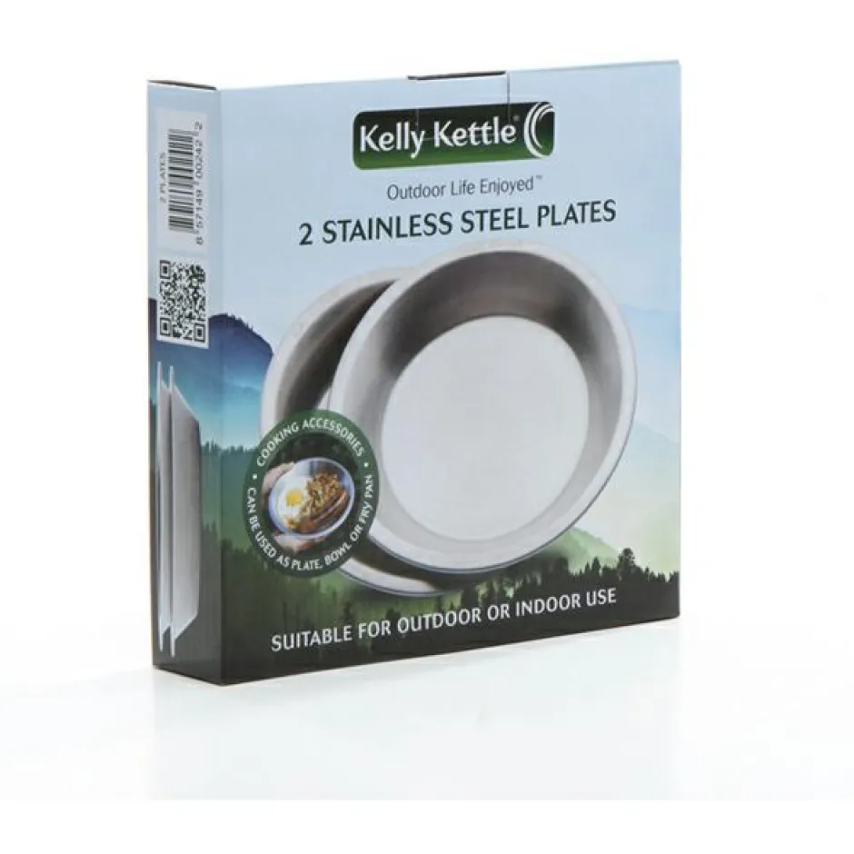 Kelly Kettle Outdoor-Küche|Töpfe & Geschirr-- Plate Set - Teller Stainless Steel