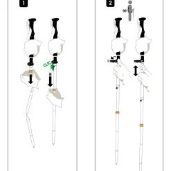 KIPRUN - Trail Running Poles - Trailrunning Stöcke Grey / Bronze Hot