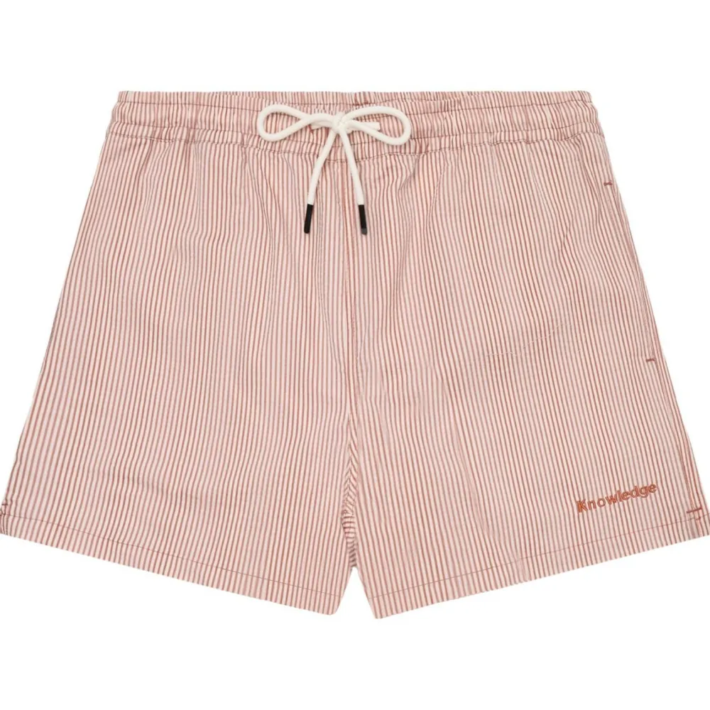 - id-Thigh Stripe Seersucker Swishorts - Badehose < KnowledgeCotton Apparel Online