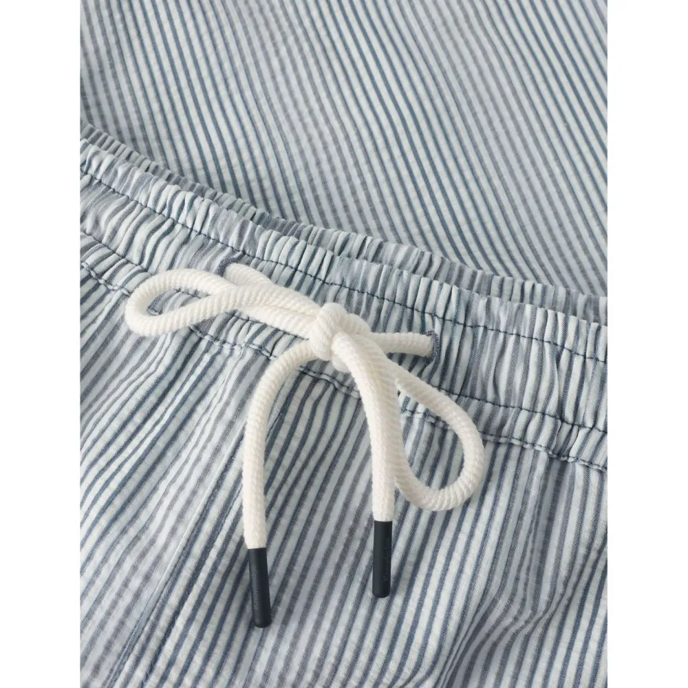 - id-Thigh Stripe Seersucker Swishorts - Badehose < KnowledgeCotton Apparel Online