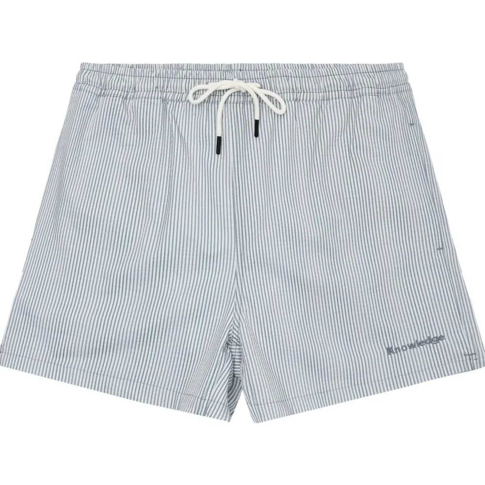 - id-Thigh Stripe Seersucker Swishorts - Badehose < KnowledgeCotton Apparel Online