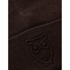 KnowledgeCotton Apparel - Embossed Owl DL Wool Beanie - Mütze
