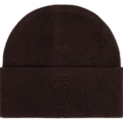 KnowledgeCotton Apparel - Embossed Owl DL Wool Beanie - Mütze