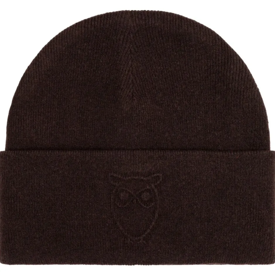 KnowledgeCotton Apparel - Embossed Owl DL Wool Beanie - Mütze
