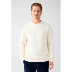 KnowledgeCotton Apparel Pullover & Hoodies|Alltagsbekleidung-- Heavy Diagonal Structure Sweater - Fleecepullover Egret