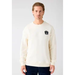 - ooe weater With Badge At Chet - Puover < KnowledgeCotton Apparel