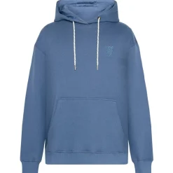 KnowledgeCotton Apparel Pullover & Hoodies|Pullover & Hoodies-- Loose Kangaroo Pocket Sweat with Embroidery - Hoodie