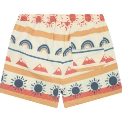 KnowledgeCotton Apparel - Mid-Thigh Icon AOP Seersucker Swimshorts - Badehose Multi Color AOP Clearance
