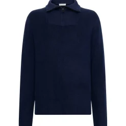 - 1/2 Neck Zip erino Woo Rib Knit - erinopuover < KnowledgeCotton Apparel New