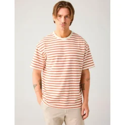 KnowledgeCotton Apparel - Organic Cotton triped T-hirt - T-hirt