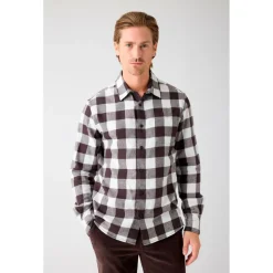 KnowledgeCotton Apparel - Reguar Fit Checkered Fanne - Hed