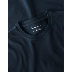 KnowledgeCotton Apparel Alltagsbekleidung|Wanderbekleidung-- Regenerative Organic Cotton Chest Embroidery - T-Shirt