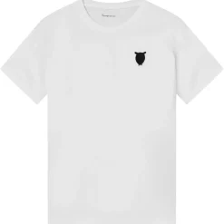 KnowledgeCotton Apparel Alltagsbekleidung|Wanderbekleidung-- Regenerative Organic Cotton Chest Embroidery - T-Shirt