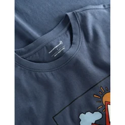 KnowledgeCotton Apparel - Regenerative Organic Cotton Front Print T-hirt - T-hirt