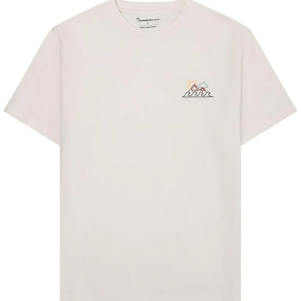 KnowledgeCotton Apparel - Regenerative Organic Cotton Chest Print T-Shirt - T-Shirt Hot