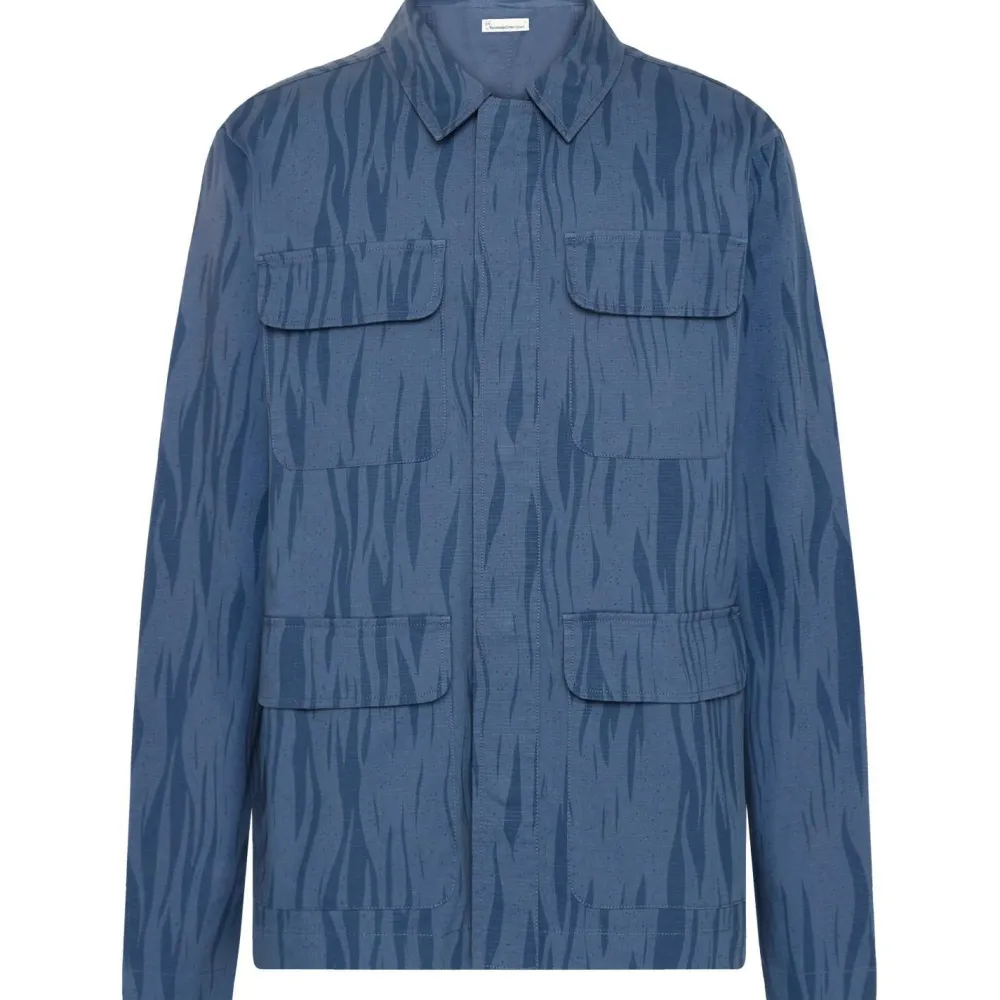 KnowledgeCotton Apparel - Rip-Stop Northern Lights Overshirt - Freizeitjacke Blue Best