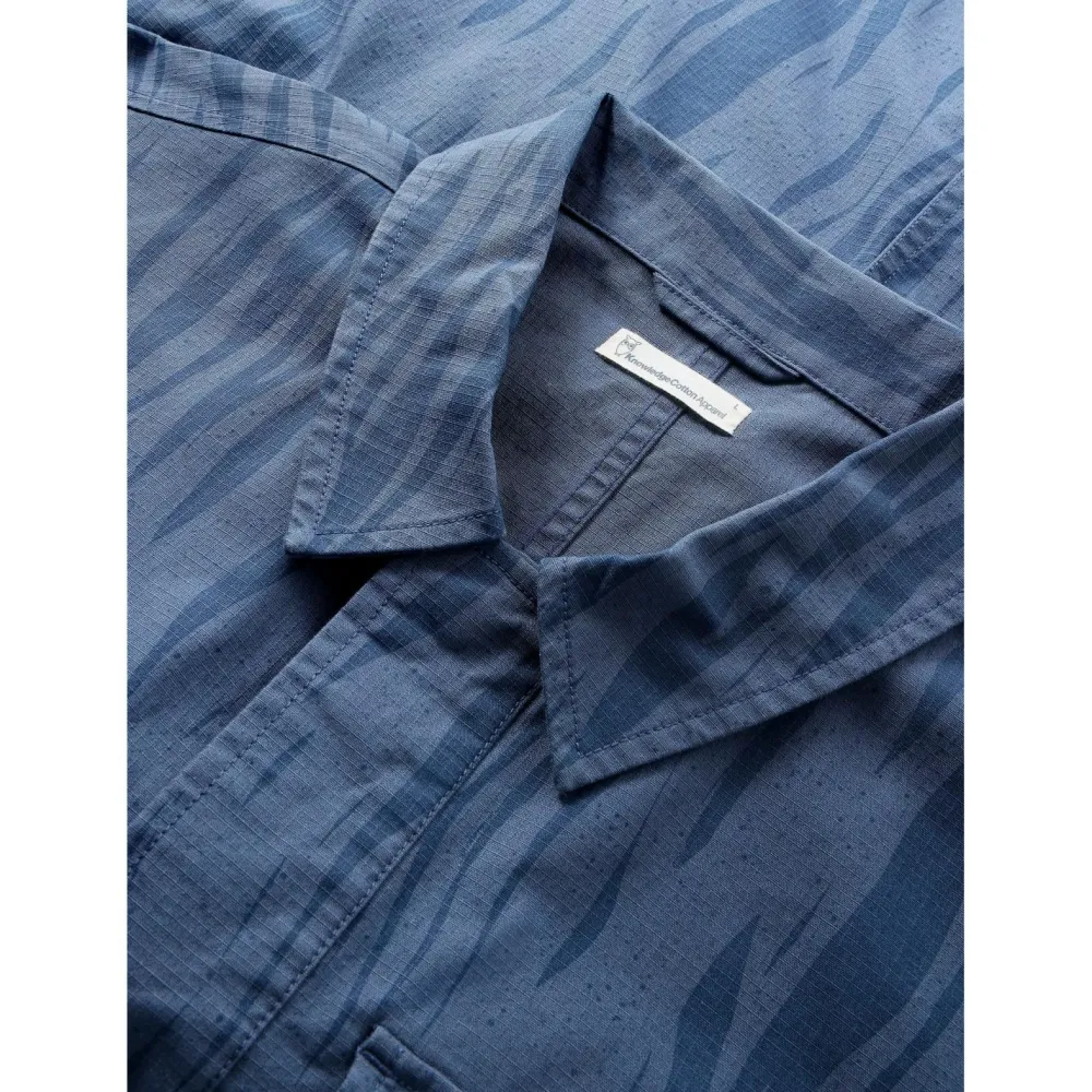 KnowledgeCotton Apparel - Rip-Stop Northern Lights Overshirt - Freizeitjacke Blue Best
