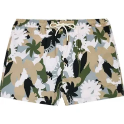 KnowledgeCotton Apparel - Stretch Nature AOP Swimshorts - Badehose Green Discount