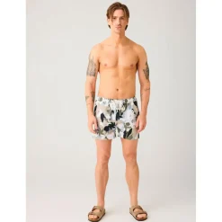 KnowledgeCotton Apparel - Stretch Nature AOP Swimshorts - Badehose Green Discount