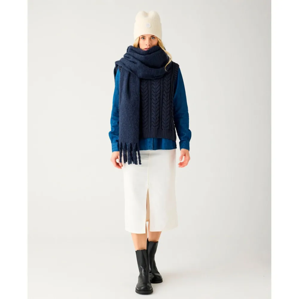 - Women's Mid Length H. Twill Skirt - Rock < KnowledgeCotton Apparel Clearance