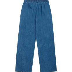 KnowledgeCotton Apparel - Women's Posey Wide Mid-Rise - Freizeithose Dark Blue Denim Discount