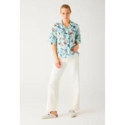 KnowledgeCotton Apparel Hosen|Alltagsbekleidung-- Women's Gale 5-Pocket Pants - Freizeithose Egret