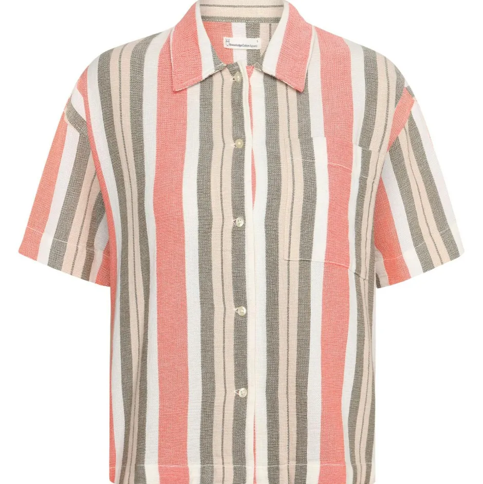 KnowledgeCotton Apparel Shirts, Hemden & Longsleeves|Alltagsbekleidung-- Women's Striped S/S Shirt - Bluse
