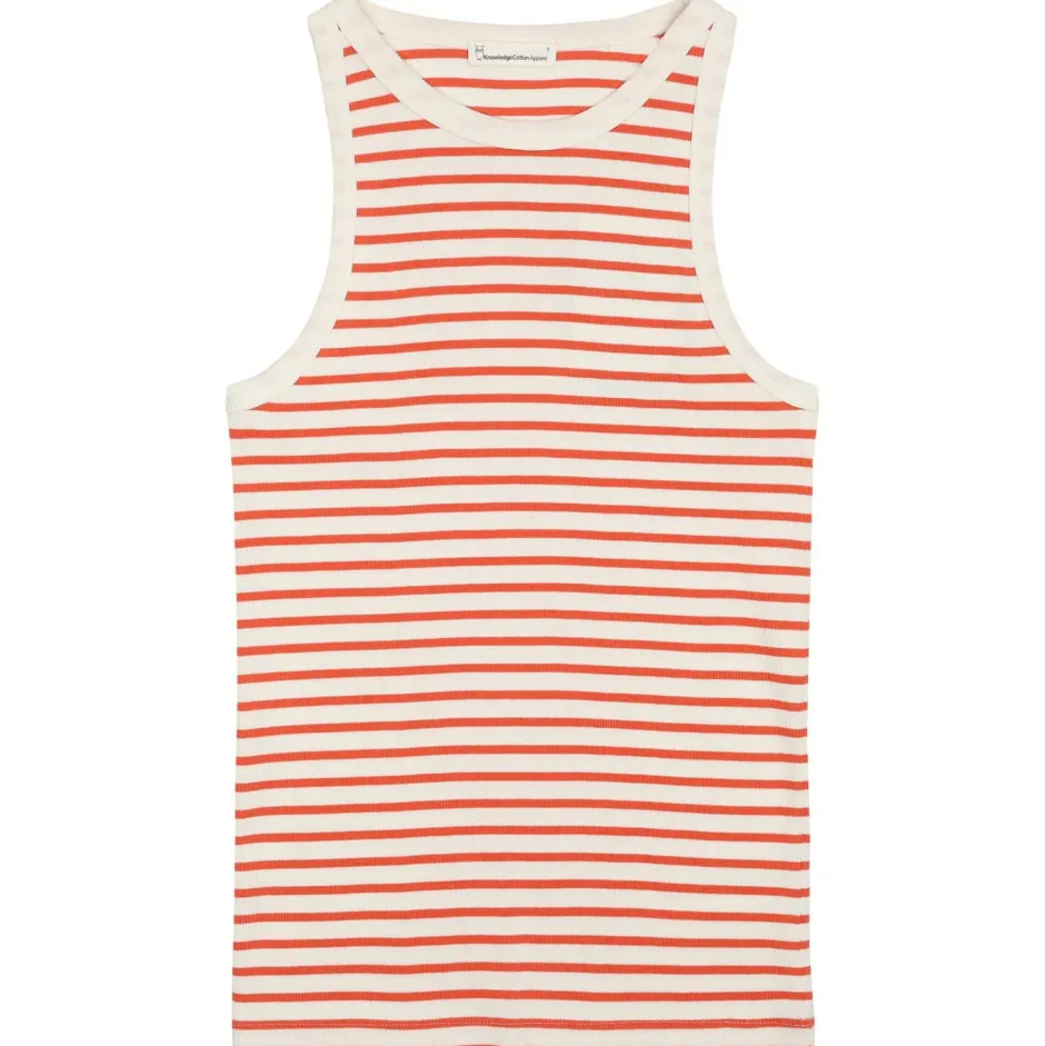 KnowledgeCotton Apparel Shirts, Hemden & Longsleeves|Alltagsbekleidung-- Women's Striped Racer Rib Top - Top