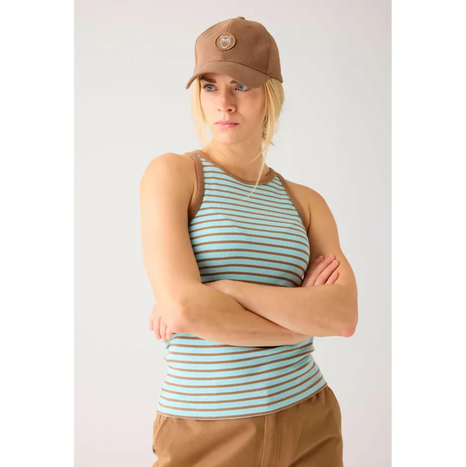 KnowledgeCotton Apparel Shirts, Hemden & Longsleeves|Alltagsbekleidung-- Women's Striped Racer Rib Top - Top