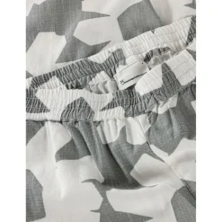 KnowledgeCotton Apparel - Women's Posey Linen-Mix Printed Pants - Freizeithose Grey Outlet