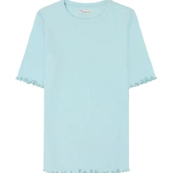 KnowledgeCotton Apparel - Woen' Rib Tee Ruffe Heing - T-hirt