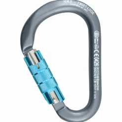 Kong Karabiner & Express-Sets|Hms-Karabiner-- Alukarabiner HMS Classic Twistlock - HMS-Karabiner Grey / Blank / Cyan