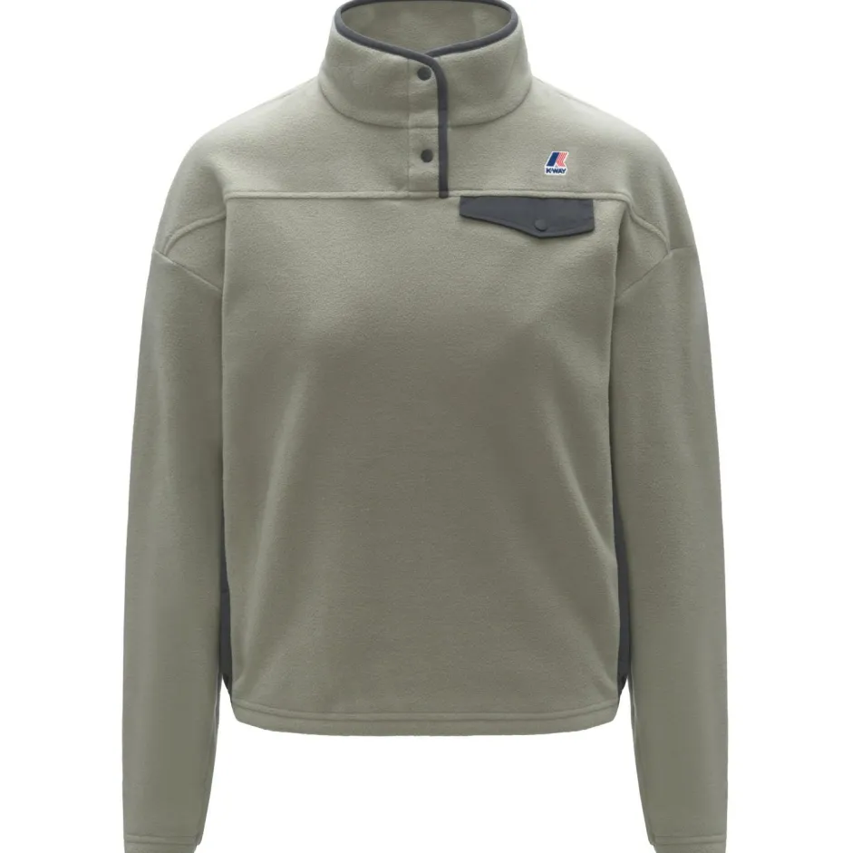 K-Way Pullover & Hoodies|Alltagsbekleidung-- Women's Benedicte 4.0 Polar - Pullover Green Oak / Grey Shadow
