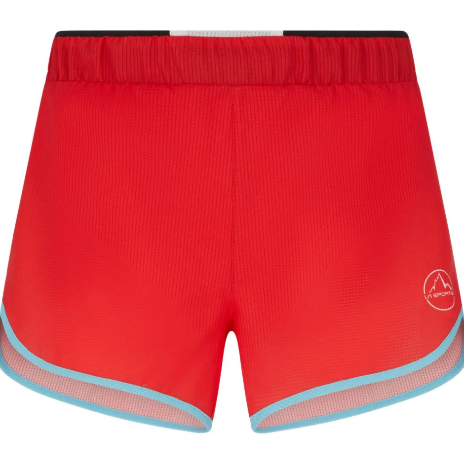 La Sportiva Laufbekleidung|Hosen-- Women's Timing Short - Laufshorts Hibiscus / Malibu Blue