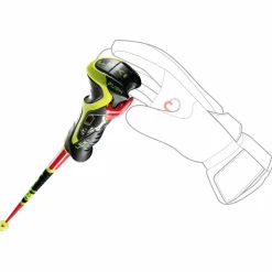 Leki - WCR SL 3D - Skistöcke Bright Red / Black / Neon Yellow