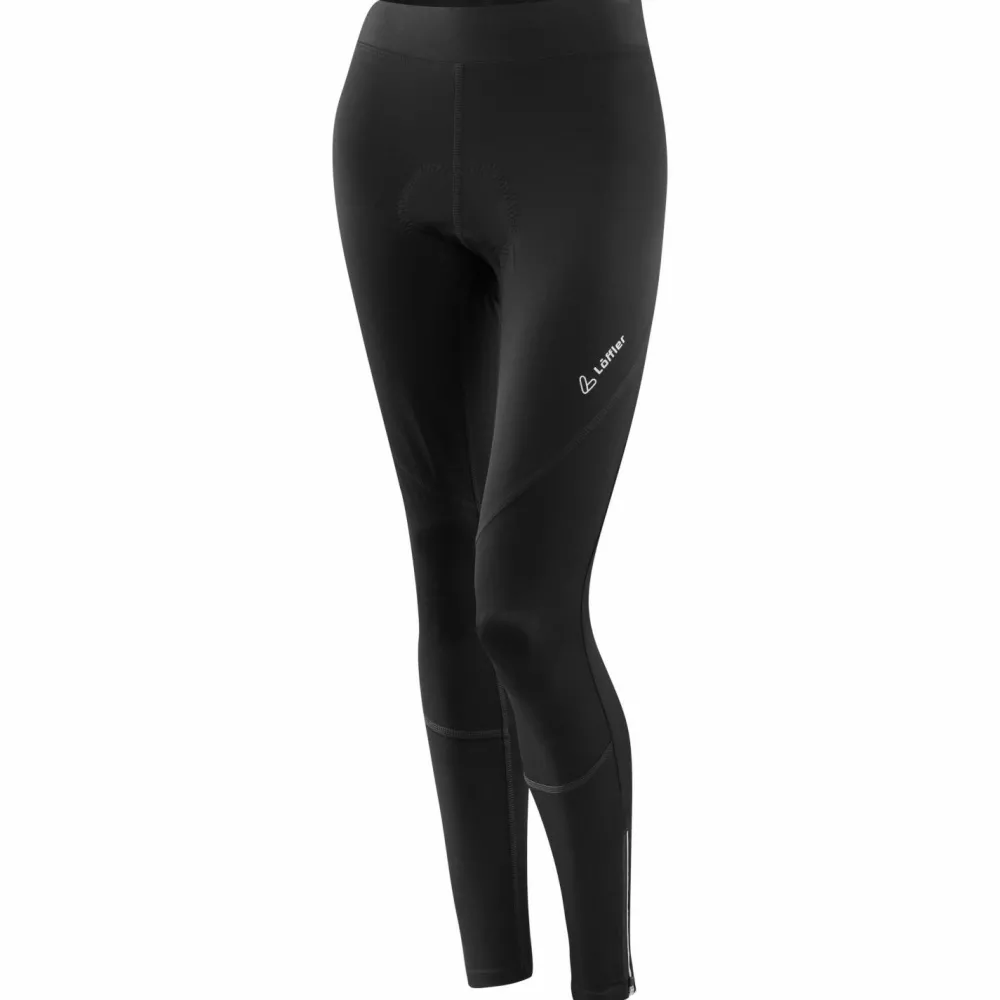 Lu00f6ffler Löffler - Women's Bike Long Tights Basic Gel - Radhose Black Hot