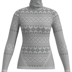 Lu00f6ffler Löffler - Women's Rollneck L/S Transtex Warm RETR'X - Kunstfaserunterwäsche Grey Melange