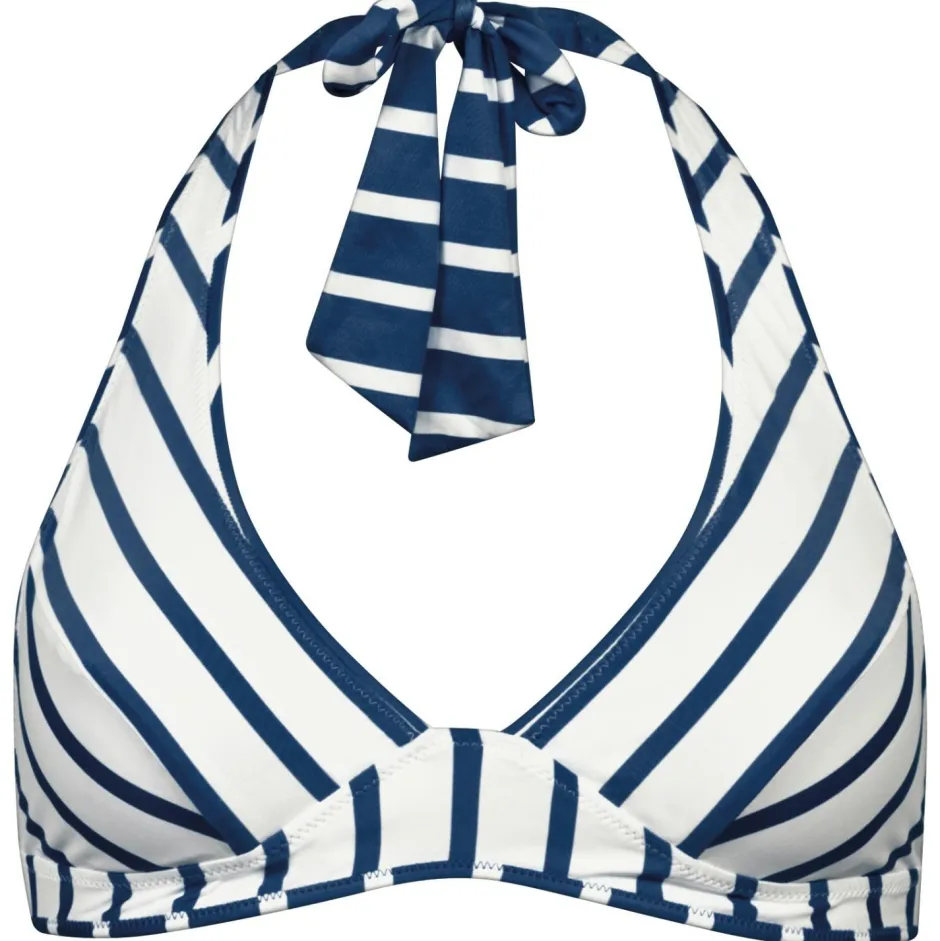 Lidea Bademode-- Women's Bay Games Bikini Top Neck Halter - Bikini-Top Sea / White