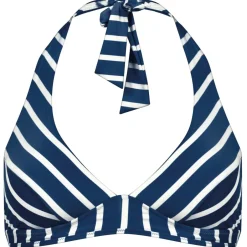 Lidea Bademode-- Women's Bay Games Bikini Top Neck Halter - Bikini-Top Sea / White