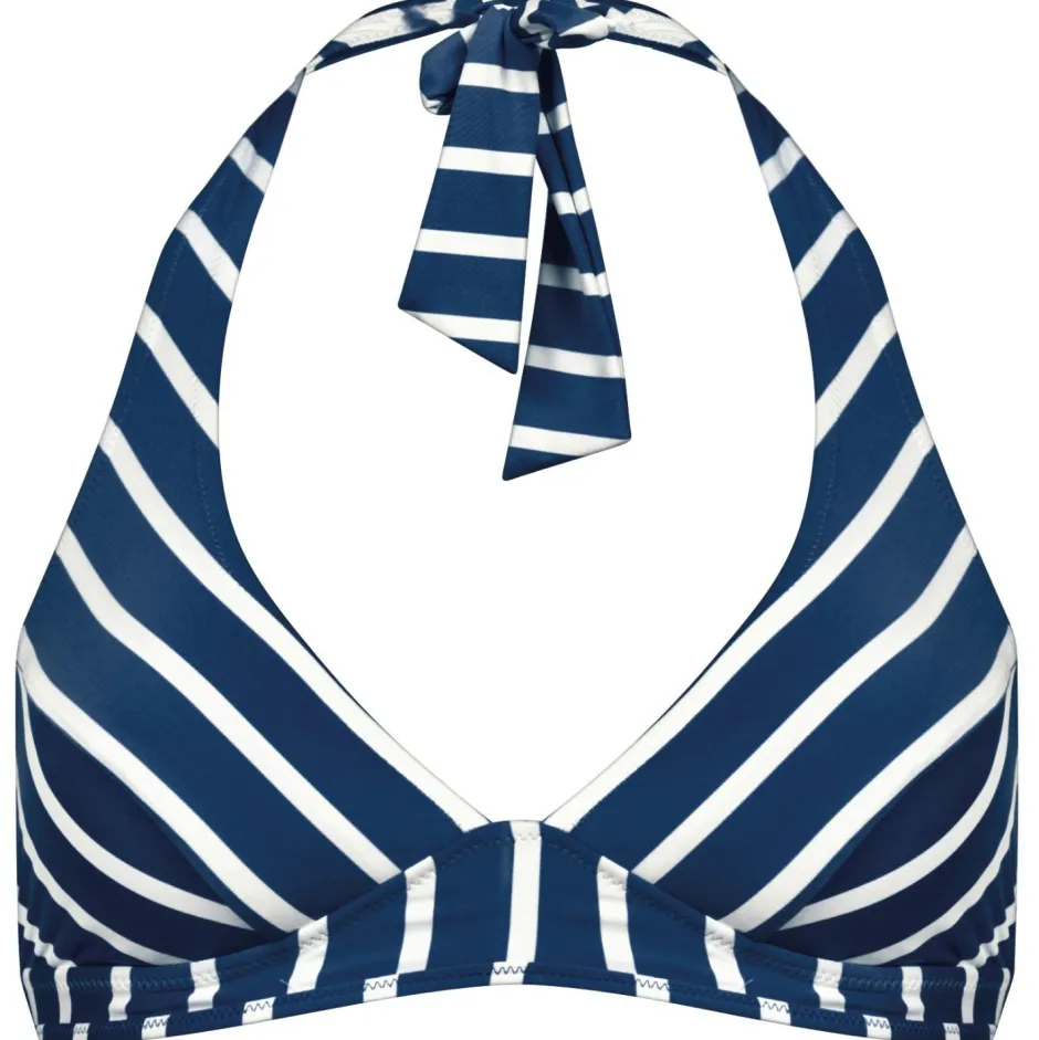 Lidea Bademode-- Women's Bay Games Bikini Top Neck Halter - Bikini-Top Sea / White