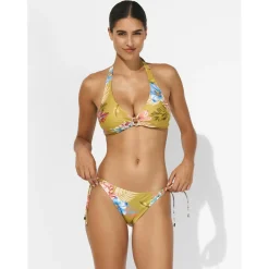 - Women's Botanic Burst Bikini Top Neck Halter - Bikini-Top < Lidea Best