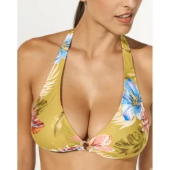- Women's Botanic Burst Bikini Top Neck Halter - Bikini-Top < Lidea Best
