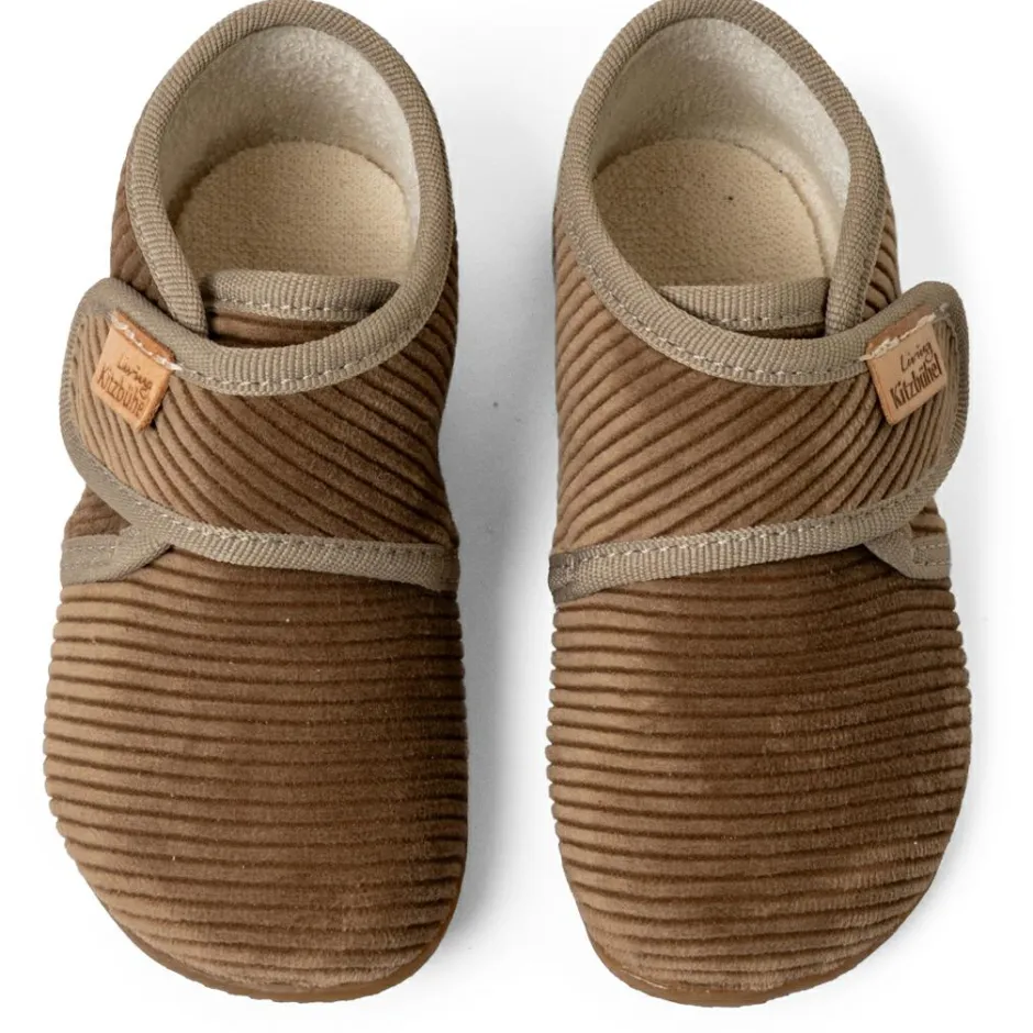 Living Kitzbu00fchel Hüttenschuhe-Living Kitzbühel - Kid's Cord Klettschuh - Hausschuhe