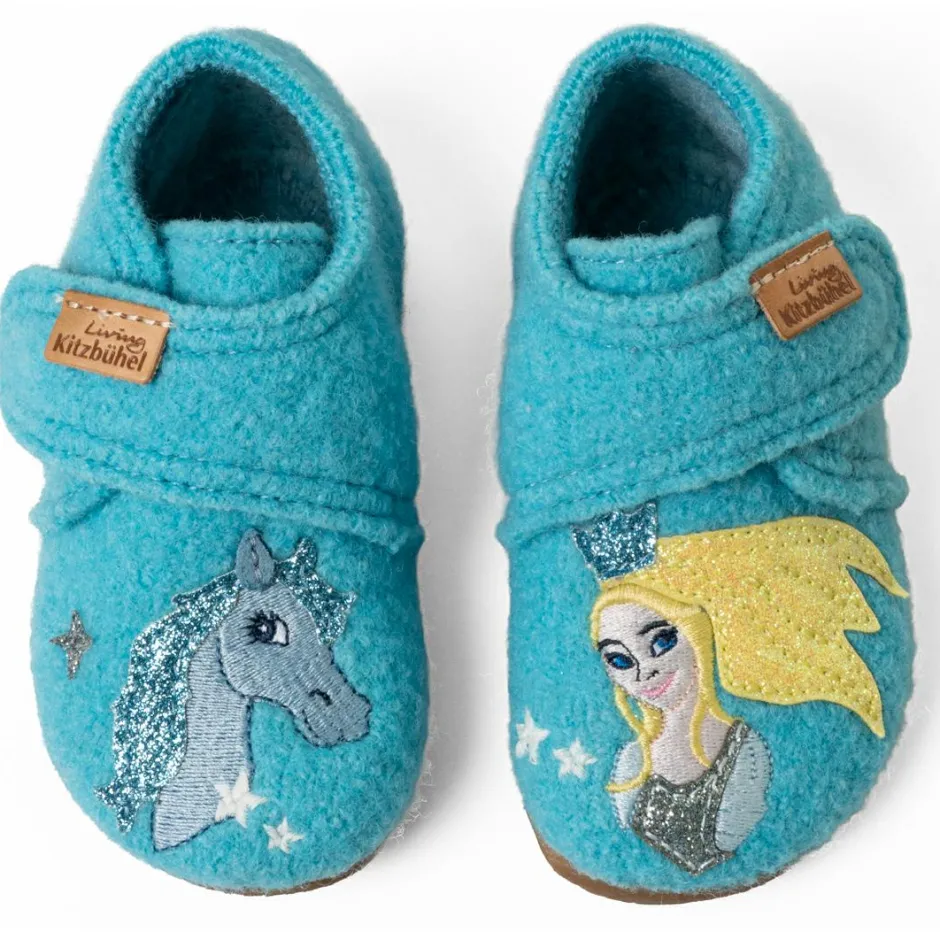 Kinder Living Kitzbu00fchel Living Kitzbühel - Kid's Schneeprinzessin Klettschuh - Hausschuhe