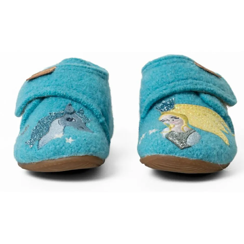 Kinder Living Kitzbu00fchel Living Kitzbühel - Kid's Schneeprinzessin Klettschuh - Hausschuhe