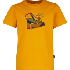 Lundhags Trekkingbekleidung|Wanderbekleidung-- Kid's Fulu Climbing T-Shirt - Funktionsshirt Gold